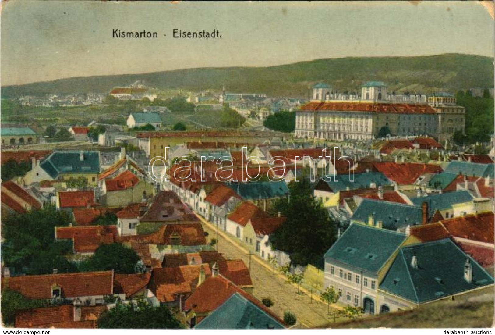 * T2/T3 1911 Kismarton, Eisenstadt; Látkép, Esterházy Kastély. Kern Victor Kiadása / General View, Castle (EK) - Non Classés