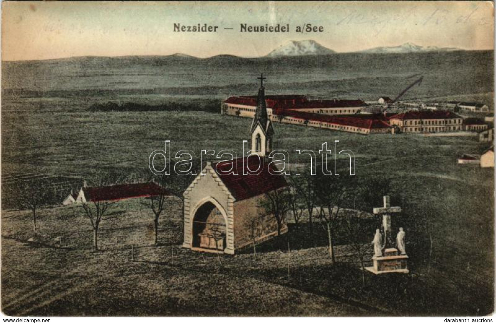 * T3/T4 1914 Nezsider, Neusiedl Am See; Kálvária-hegy, Kápolna / Calvary Hill, Chapel (fa) - Non Classés