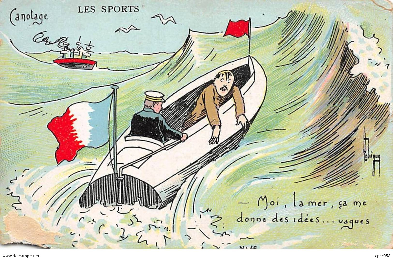 Sports - N°85633 - Canotage N°46 - Moi, La Mer .... - Au Petit Profit - Carte Publicitaire Vendue En L'état - Autres & Non Classés