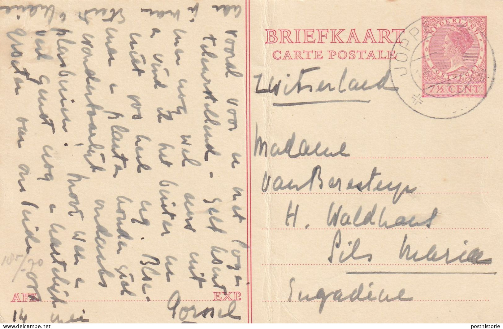 17 verschillende gebruikte briefkaarten 1908 / 1947