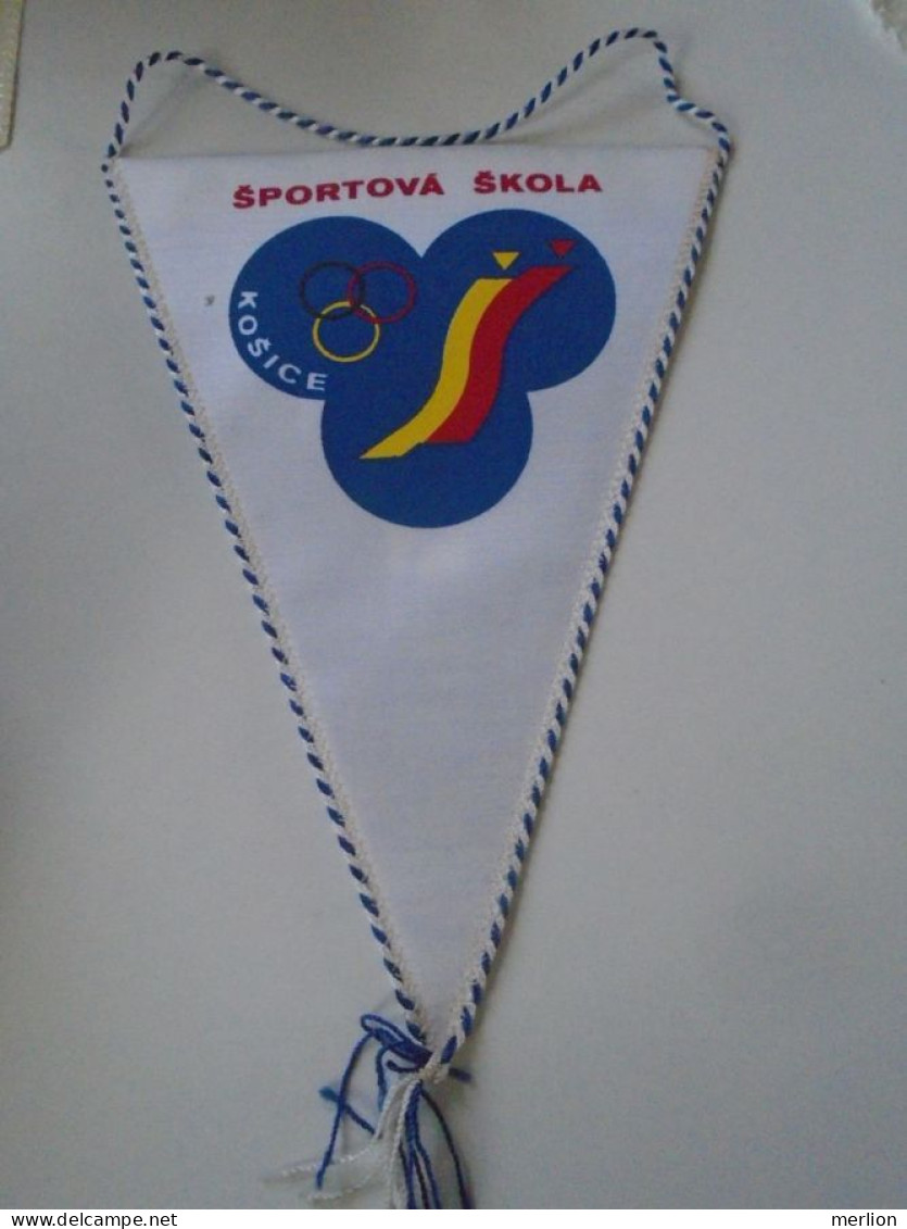 D202166  SPORTOVA SKOLA KOSICE Czechoslovakia Slovakia FANION -Wimpel - Pennon -   210  X 160 Mm Wrestling Boxing - Andere & Zonder Classificatie