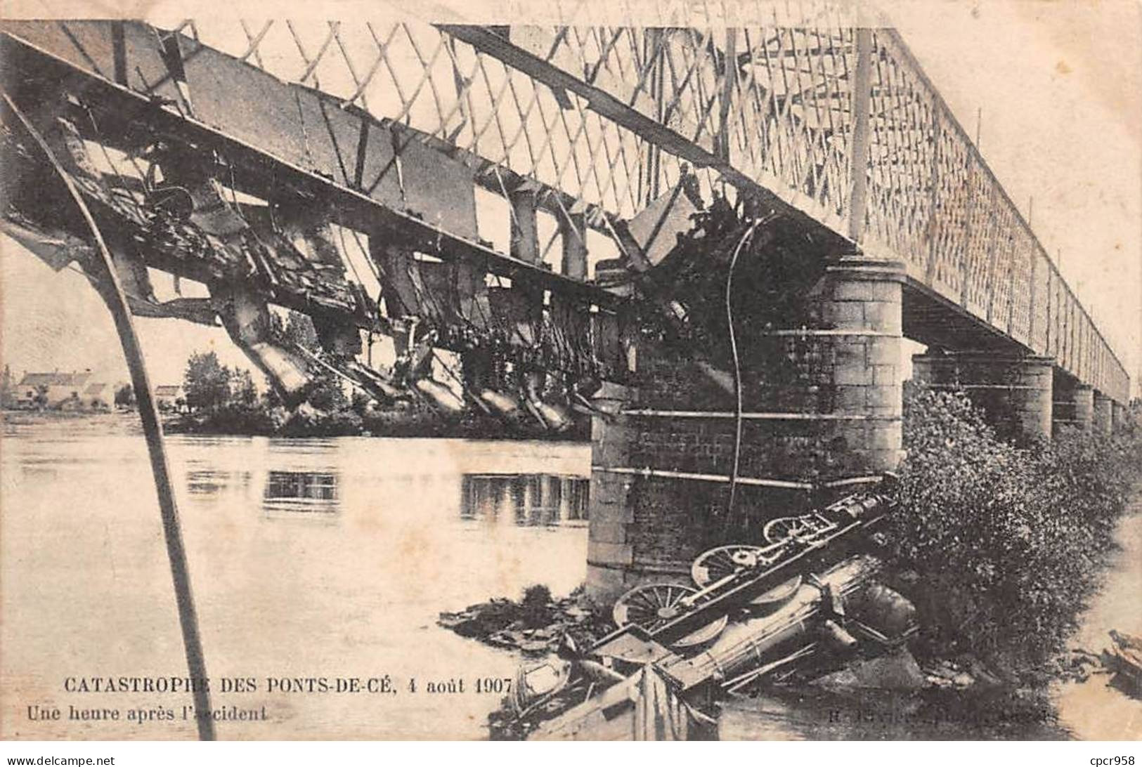 49-AM22002.Ponts De Cé.Catastrophe Des Ponts De Cé 4 Aout 1907.Une Heure Après L'accident - Autres & Non Classés