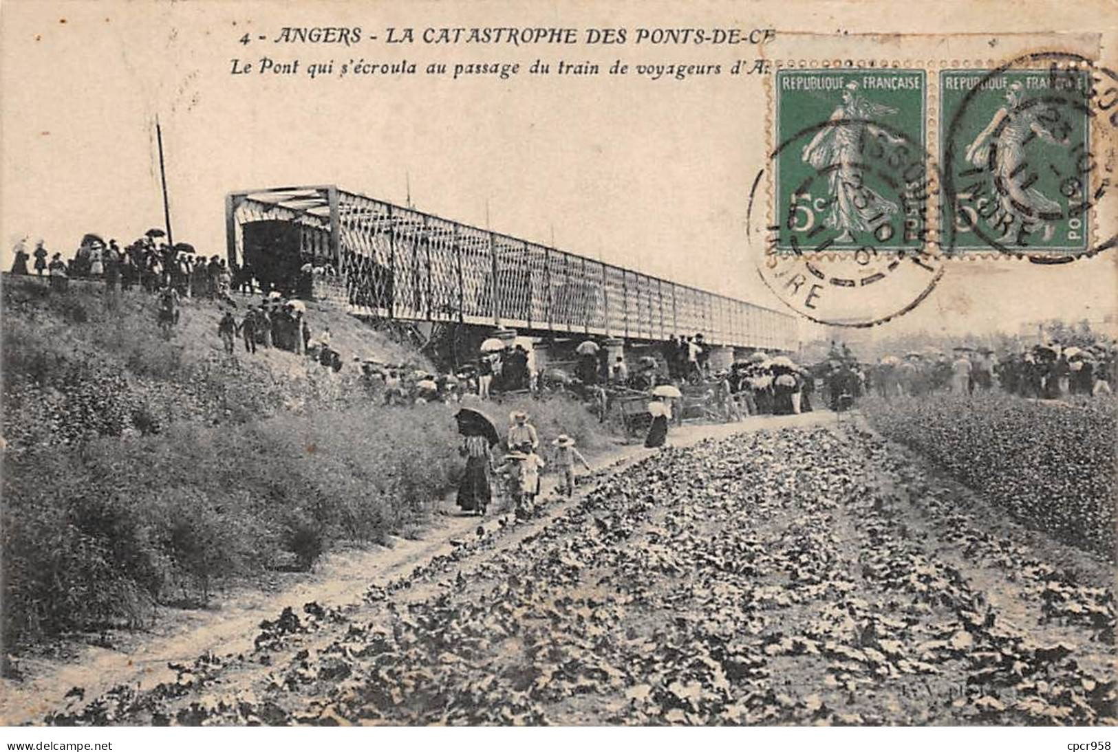 49-AM21998.Ponts De Cé.N°4.Catastrophe Du 4 Aout 1907.Le Pont Qui S'écroula Au Passage Du Train De Voyageurs - Autres & Non Classés