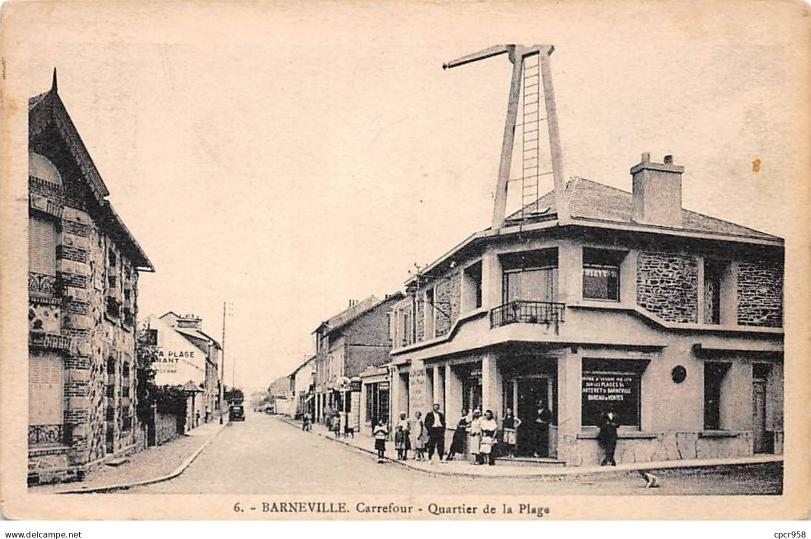 50-AM22087.Barneville Sur Mer.N°6.Carrefour.Quartier De La Plage - Barneville