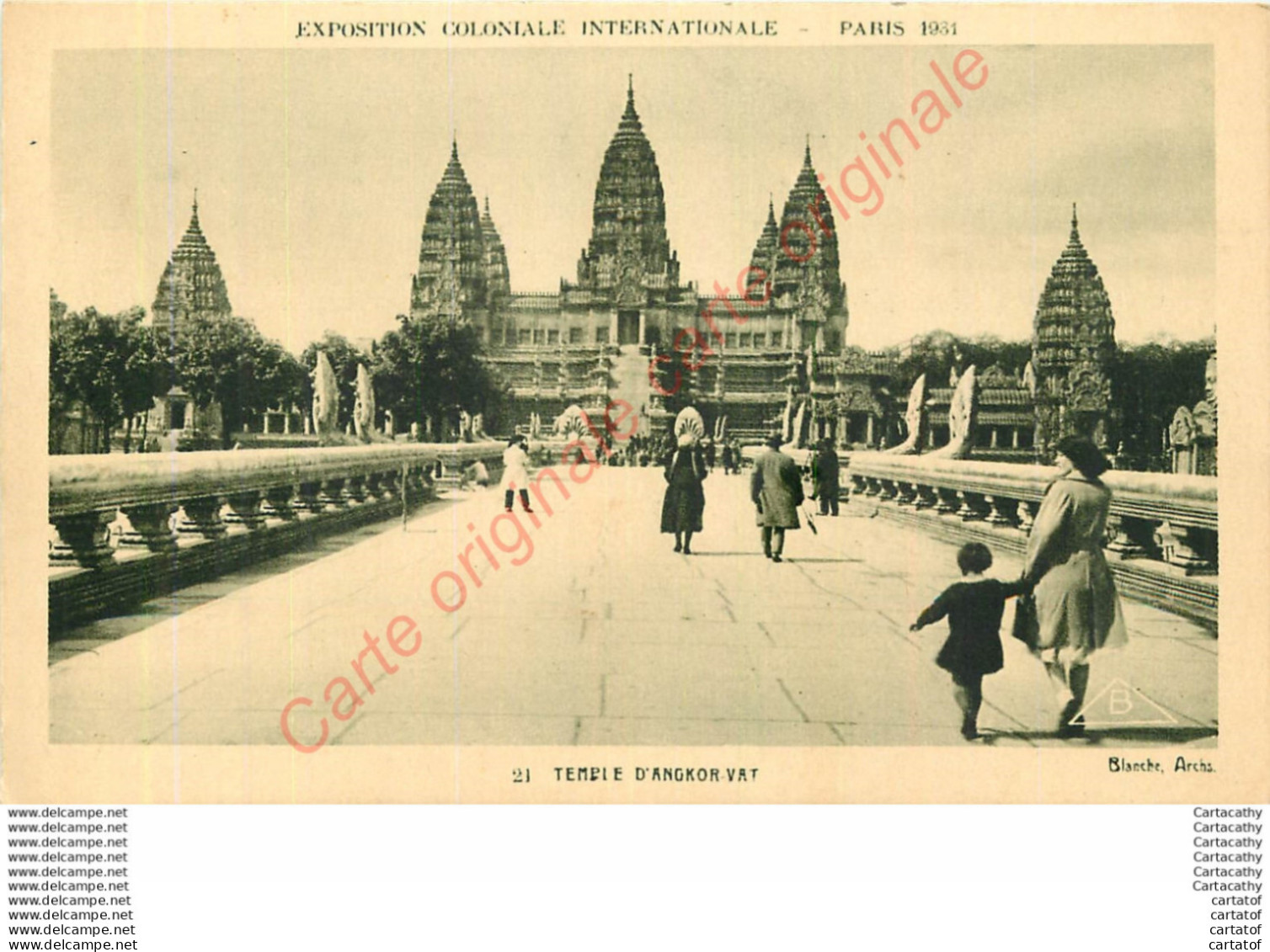 Exposition Coloniale Internationale PARIS 1931 .  TEMPLE D'ANGKOR VAT . - Tentoonstellingen