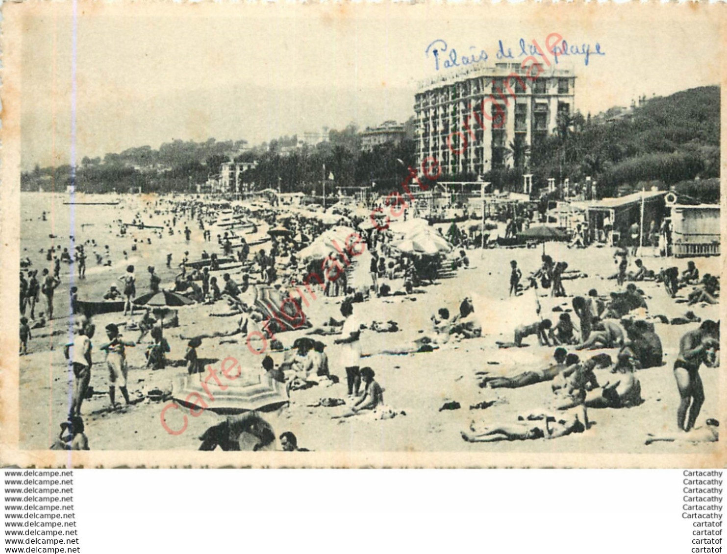 06.  CANNES .  La Plage Du Midi Et Le Palais De La Plage . - Cannes