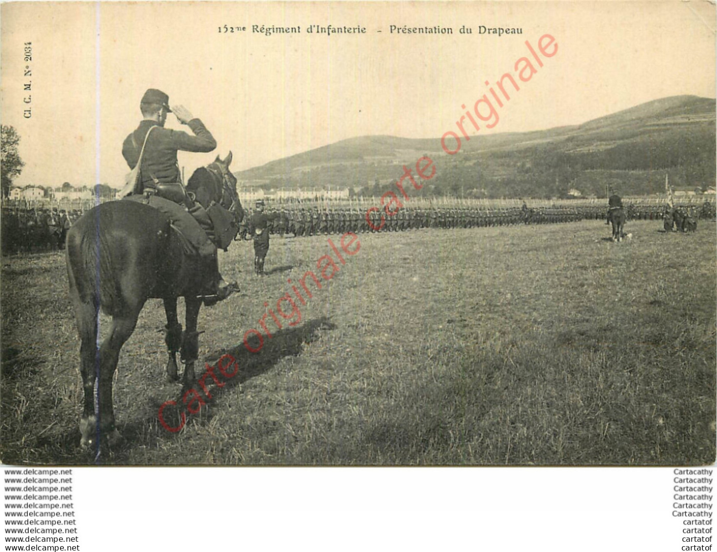 Régiment D'Infanterie .  Présentation Du Drapeau . - Regimente