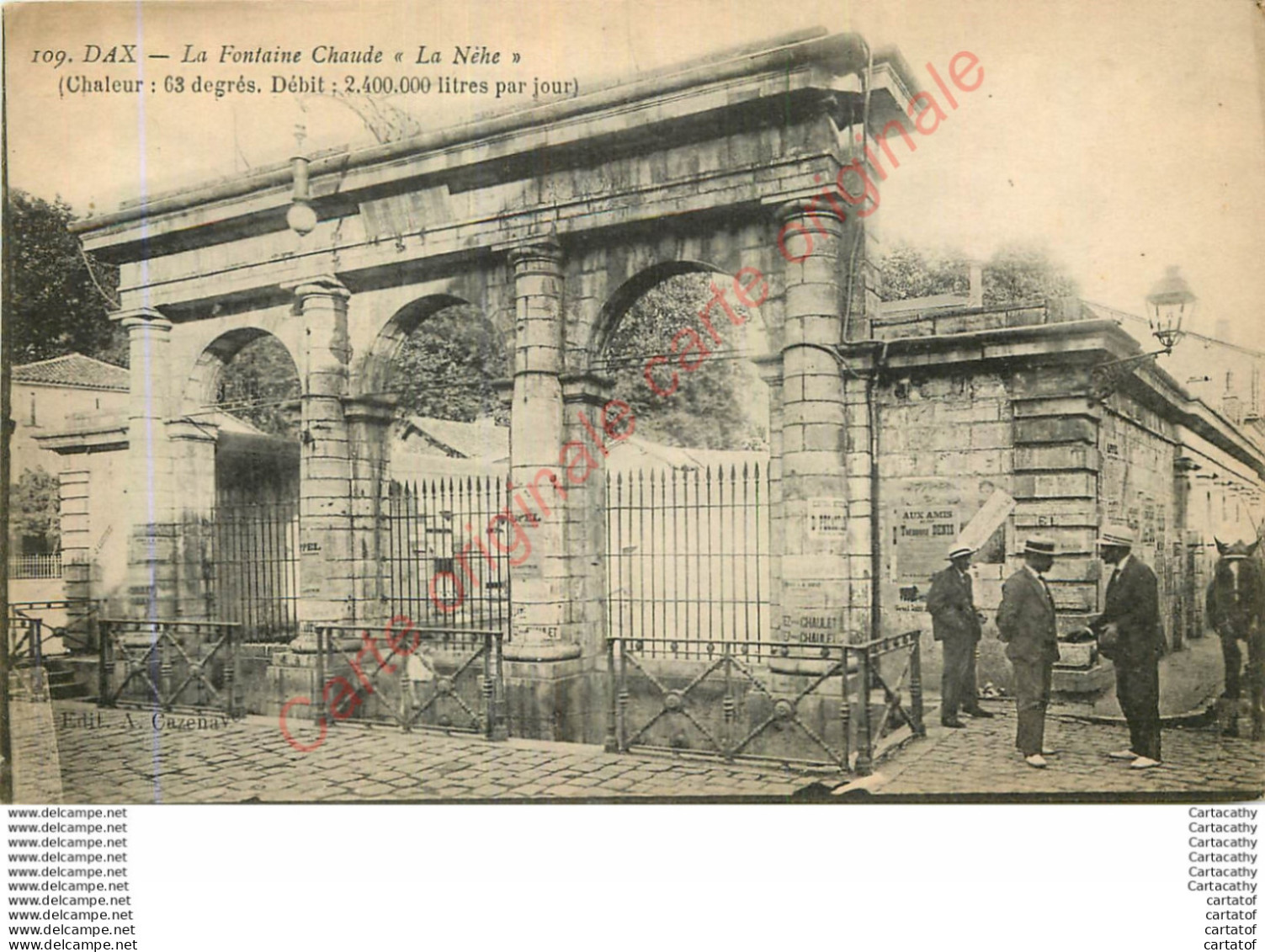 40.  DAX .  La Fontaine Chaude LA NEHE . CPA Animée . - Dax