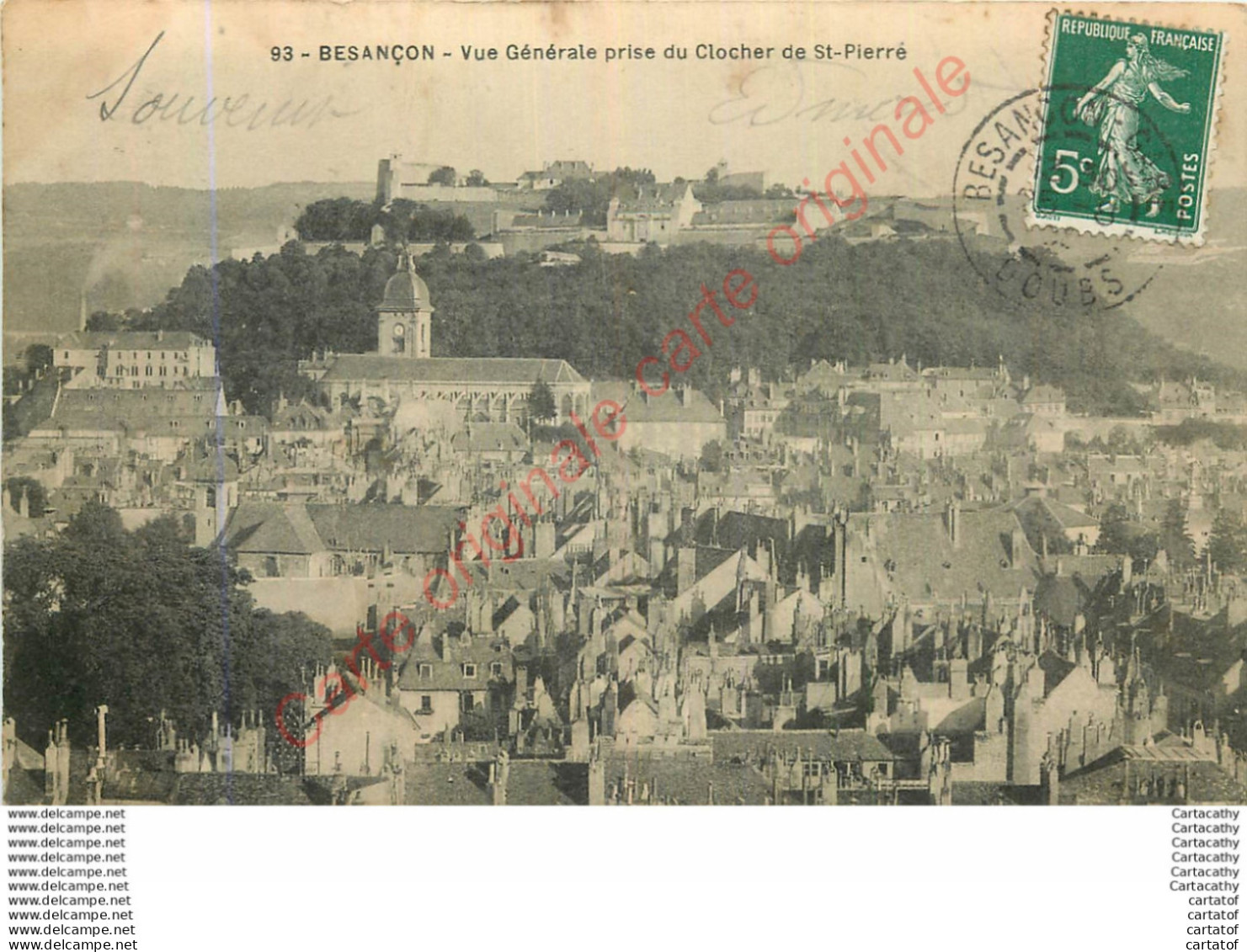 25.  BESANCON .  Vue Générale Prise Du Clocher De St-Pierre . - Besancon