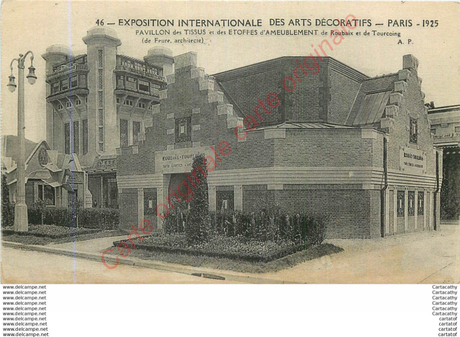PARIS . Exposition Internationale Des Arts Décoratifs 1925 . Pavillon Des Tissus Et Des Etoffes D'ameublement De Roubaix - Tentoonstellingen