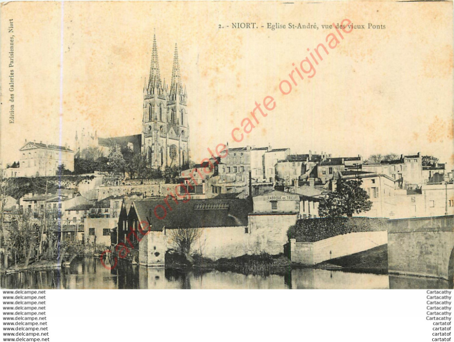 79.  NIORT .  Eglise St-André Vue Des Vieux Ponts . - Niort