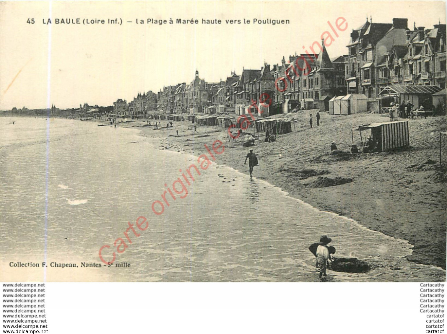 44.  LA BAULE .  La Plage à Marée Haute Vers LE POULIGUEN . - La Baule-Escoublac