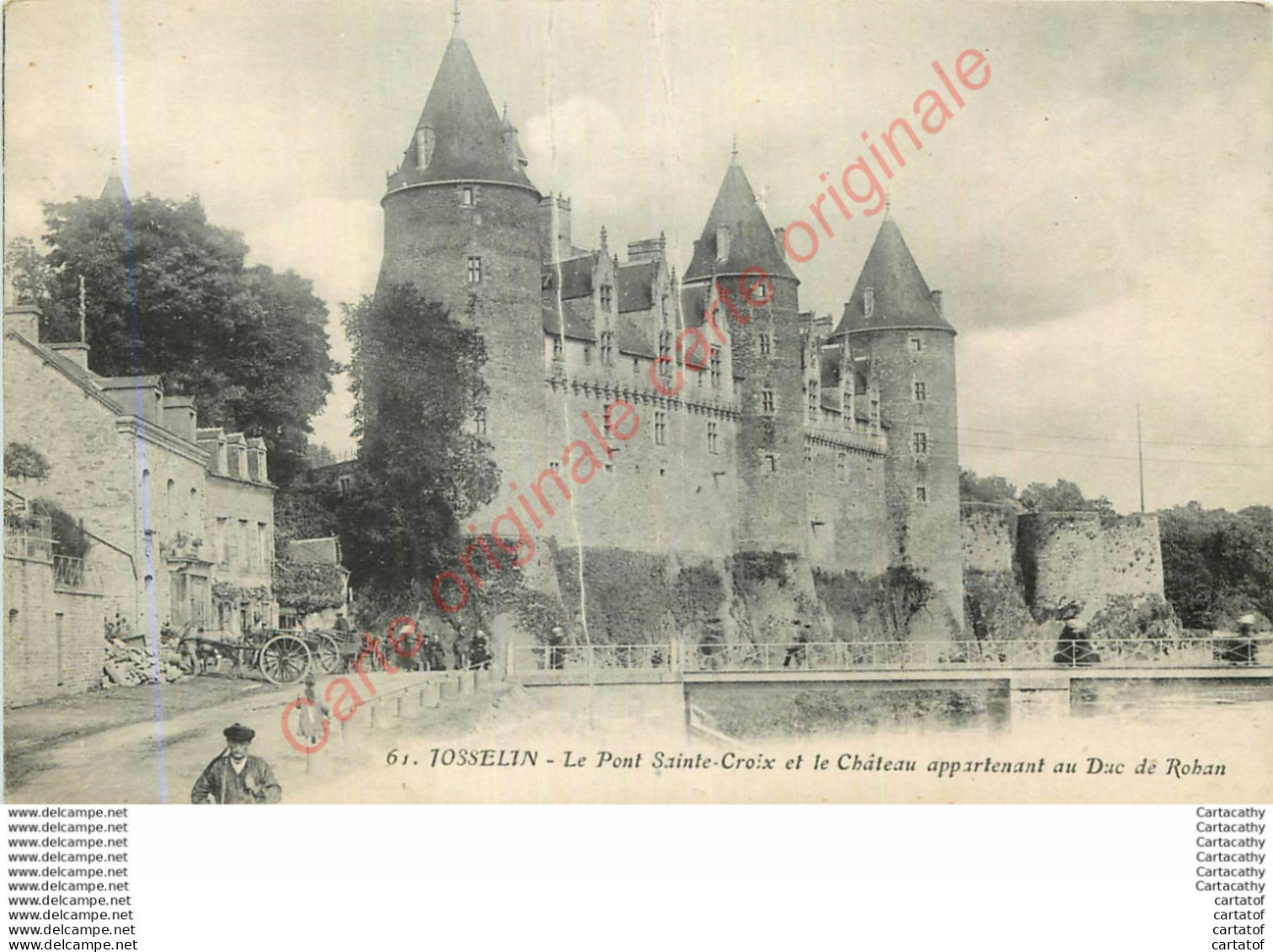 56.  JOSSELIN . Le Pont Sainte Croix Et Le Château . - Josselin