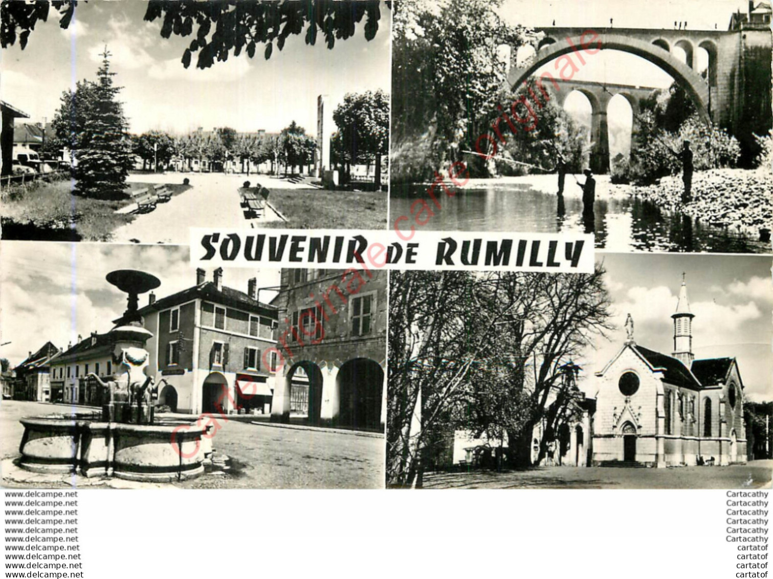 74.  SOUVENIR  De  RUMILLY .  CP Multivues . - Rumilly