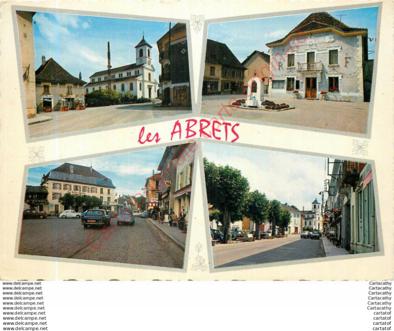 38.  LES ABRETS .  CP Multivues . - Les Abrets