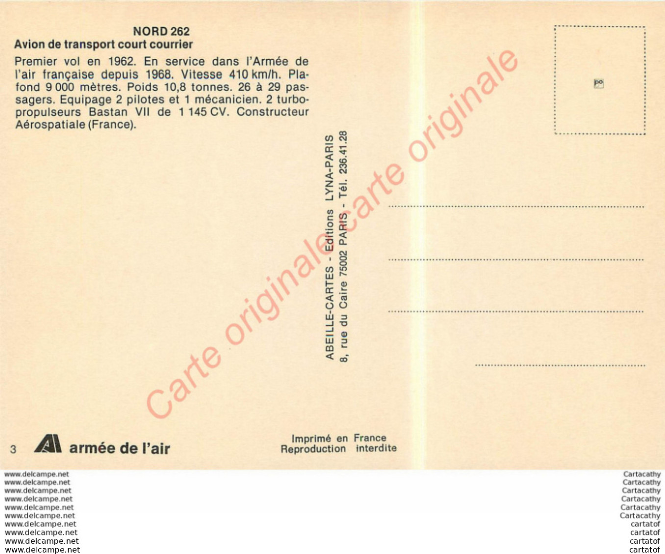 NORD 262 . - 1946-....: Modern Tijdperk