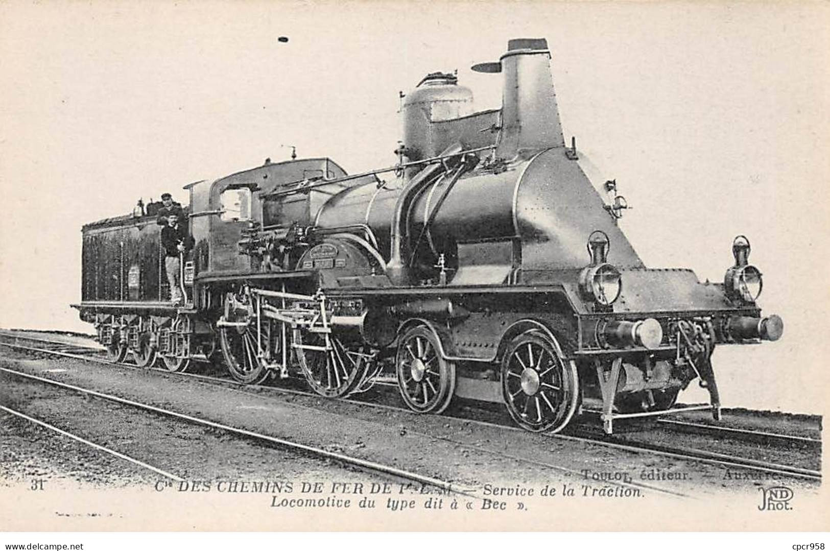 Chemins De Fer - N°86010 - Cie Des Chemins De Fer De PLM - Service De La Traction - Locomotive Du Type Dis à Bec - Trenes