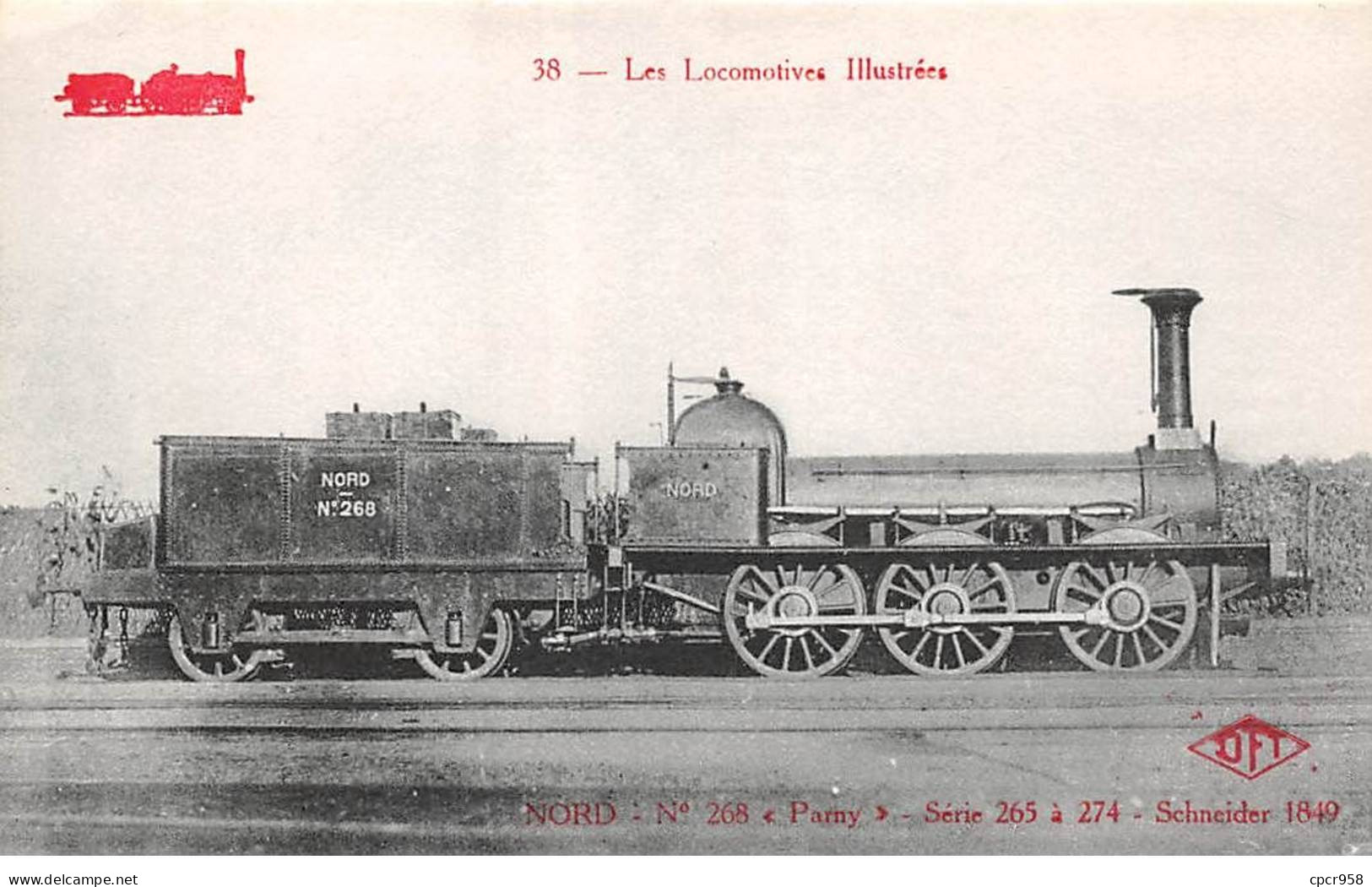 Chemins De Fer - N°85991 - Les Locomotives Illustrées 38 - Nord N°268 Parny - Eisenbahnen