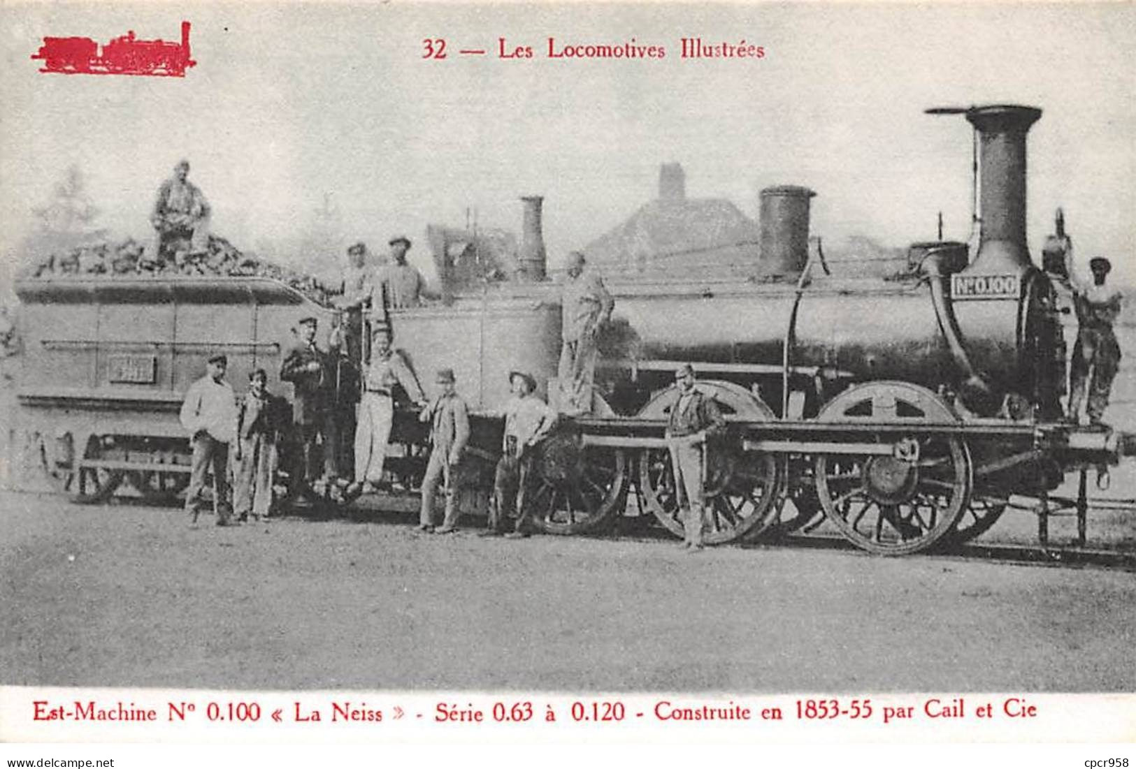 Chemins De Fer - N°86001 - Les Locomotives Illustrées 32 - Est Machine N°0.100 La Neiss - Treinen