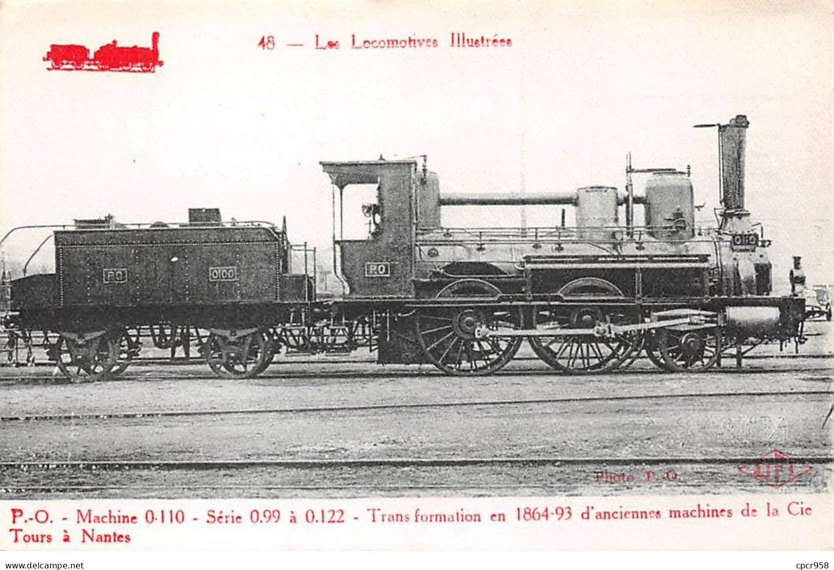 Chemins De Fer - N°85985 - Les Locomotives Illustrées 48 - P.O. Machine 0-110 - Treinen