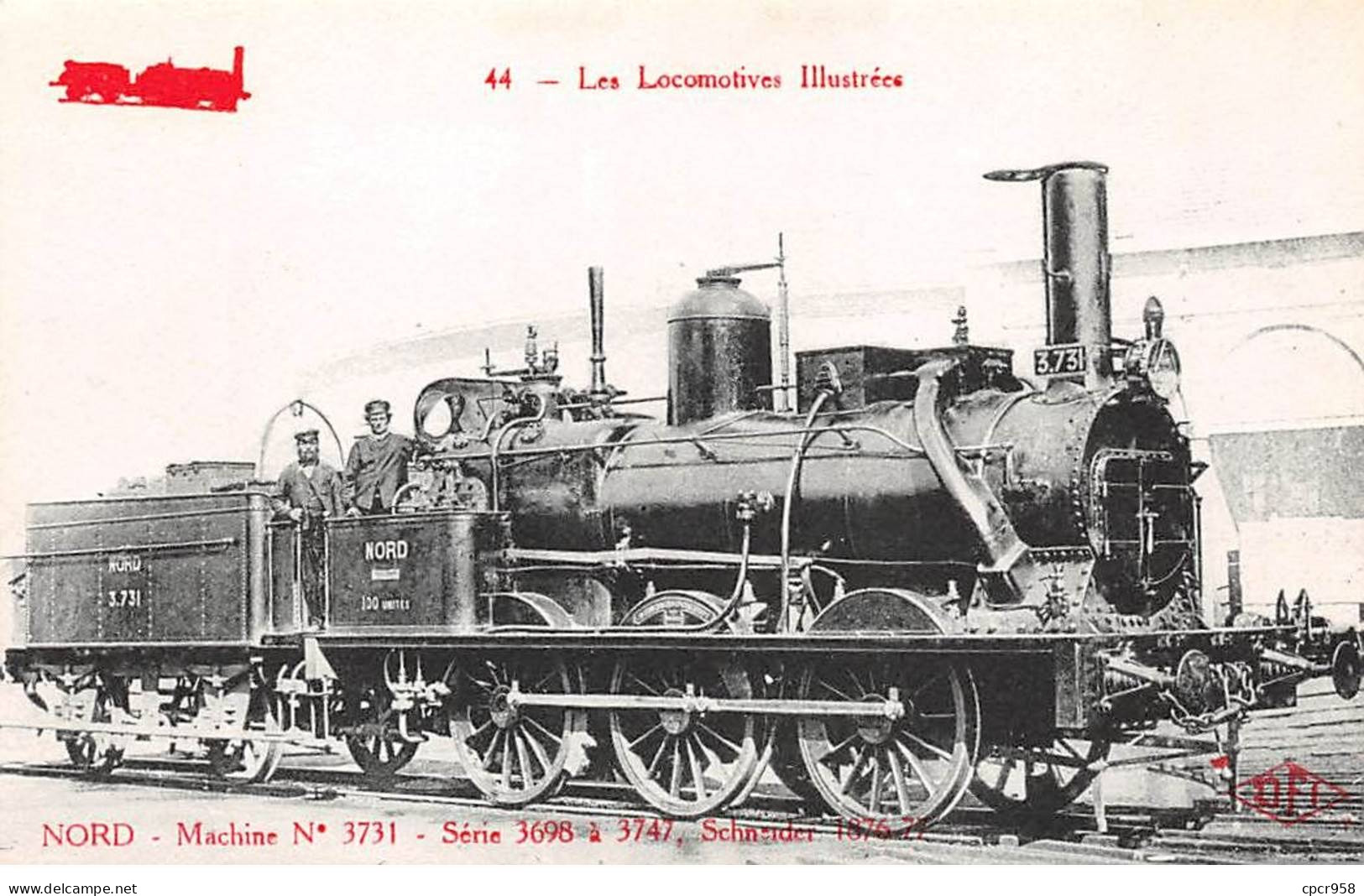 Chemins De Fer - N°85986 - Les Locomotives Illustrées 44 - Nord Machine N°3731 - Treinen