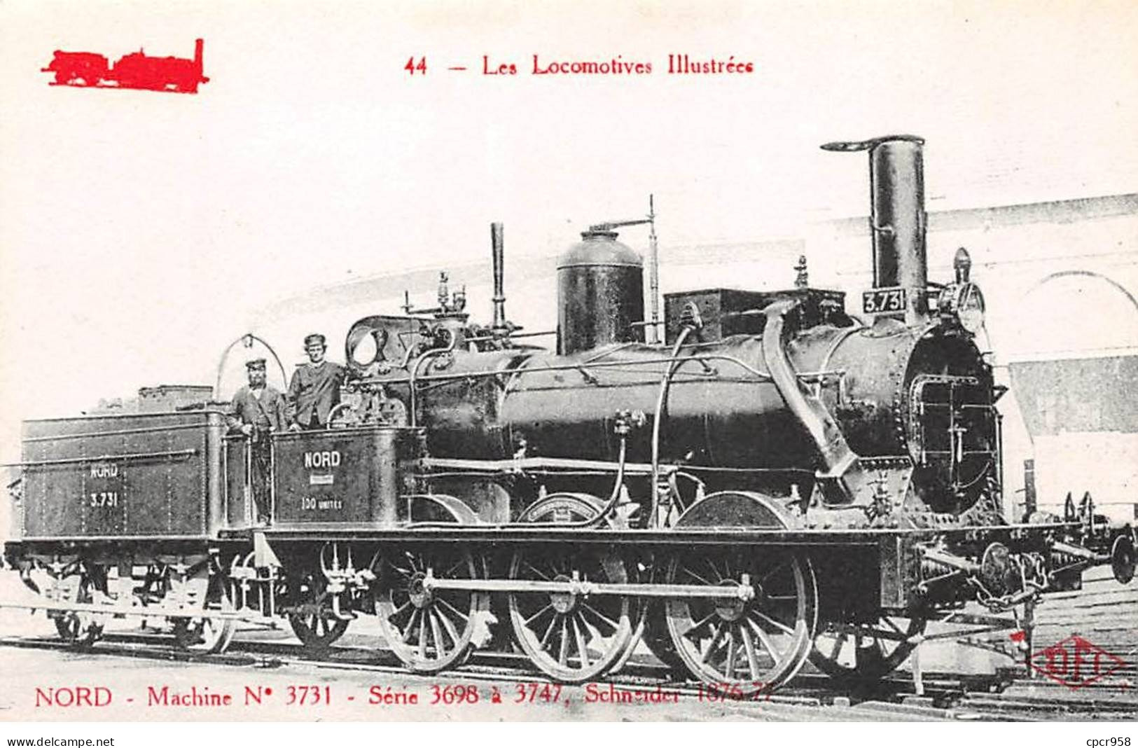 Chemins De Fer - N°85986 - Les Locomotives Illustrées 44 - Nord Machine N°3731 - Eisenbahnen