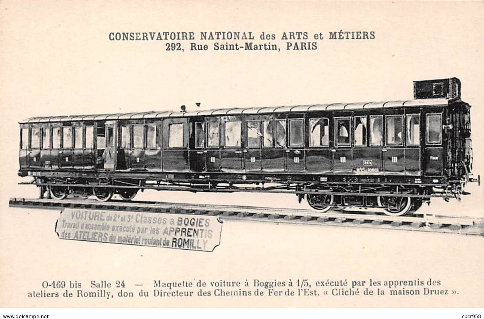 Chemins De Fer - N°85975 - Conservatoire National Des Arts Et Métiers - O-169 Bis - Maquette De Voiture à Boggies ... - Treinen