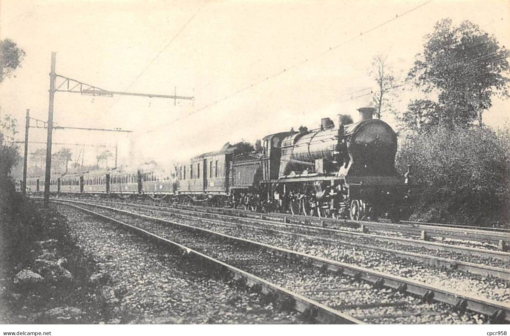 Chemins De Fer - N°85966 - Train - Réseau D'Orléans 90 - Le Pyrénées-Côte D'Argent ... Machine Pacific Série 3500 - Treinen