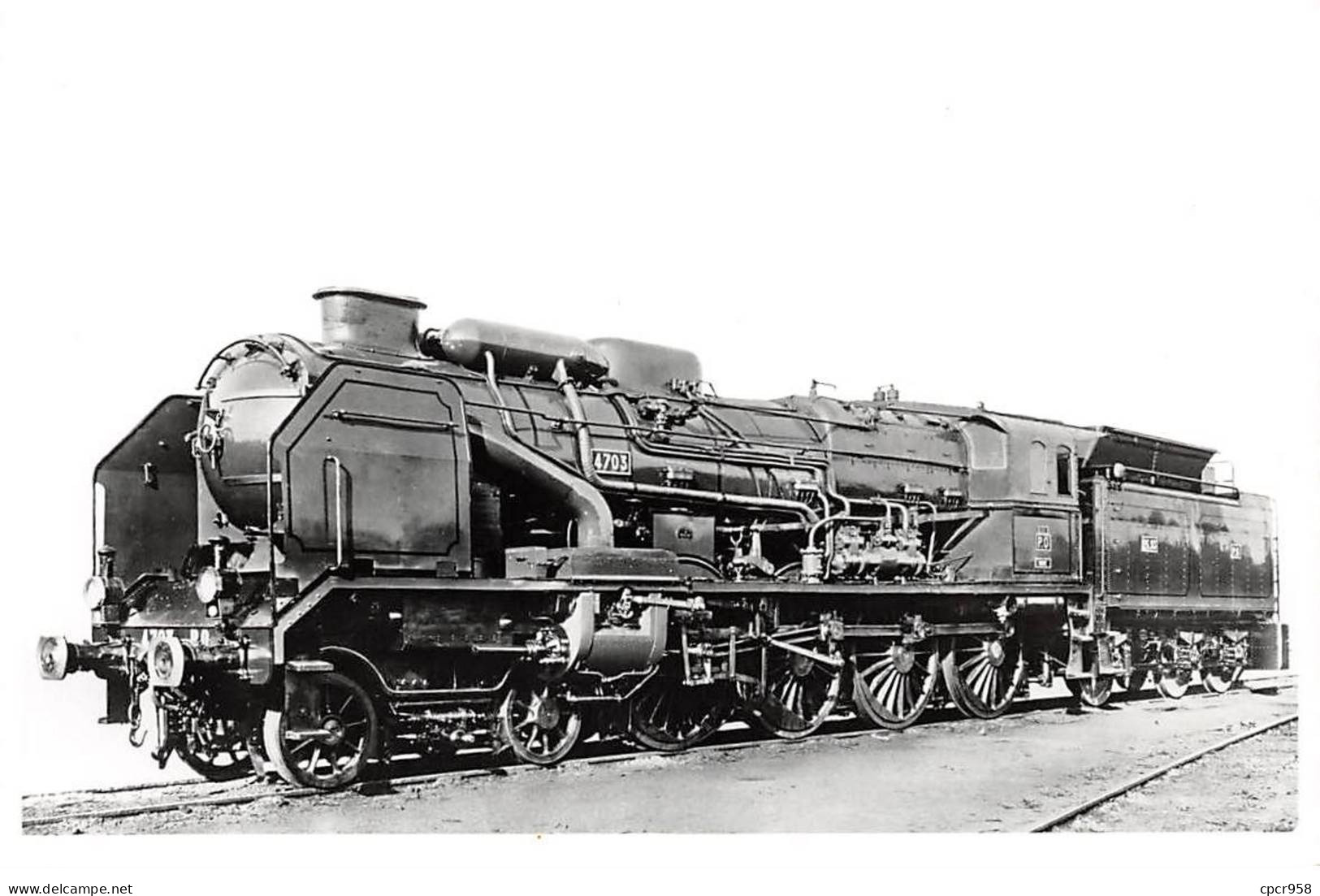 Chemins De Fer - N°85947 - Train - Locomotive PO 4703 - Photo Souple à Localiser - Eisenbahnen