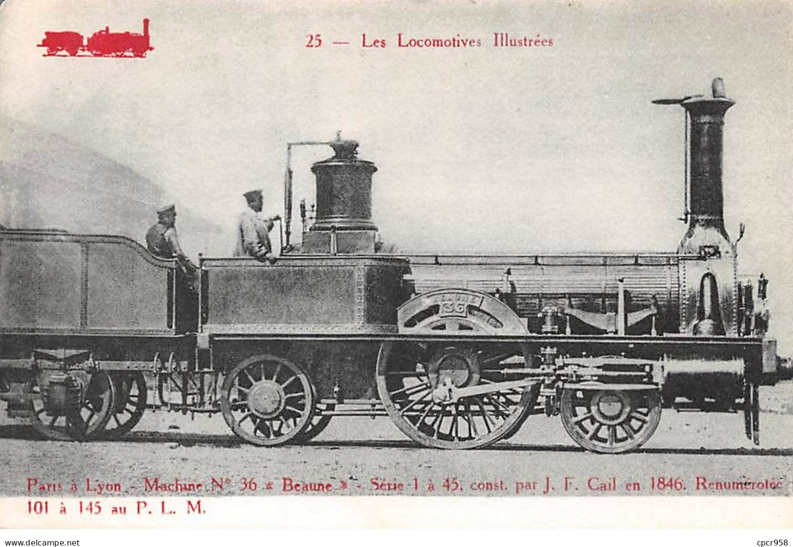 Chemins De Fer - N°85980 - Les Locomotives Illustrées 25 - Paris à Lyon Machine N°36 - Treinen