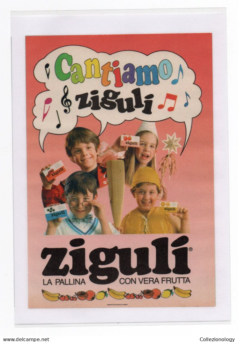 PUBBLICITA' CARAMELLE ZIGULÌ 1987 VINTAGE ADVERTISING RECLAME WERBUNG - Reclame