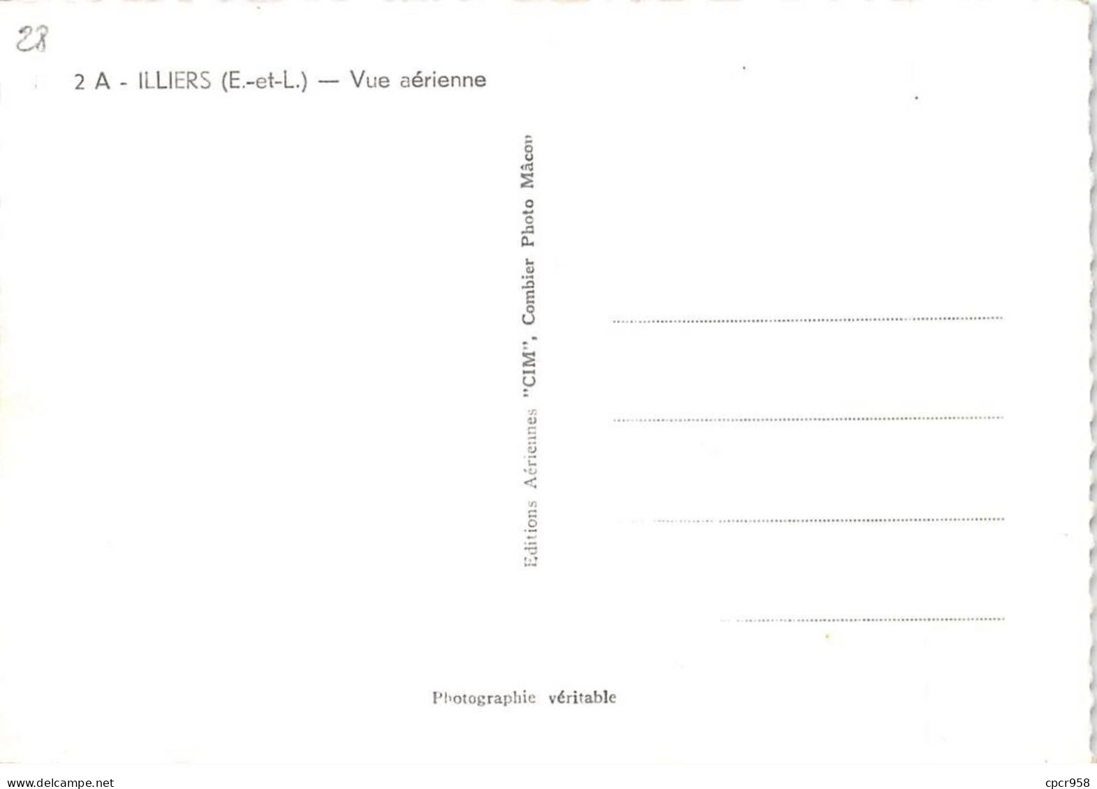 28 - SAN60529 - ILLIERS - Vue Aérienne - Combier 2 A - CPSM 10x15 Cm - Illiers-Combray