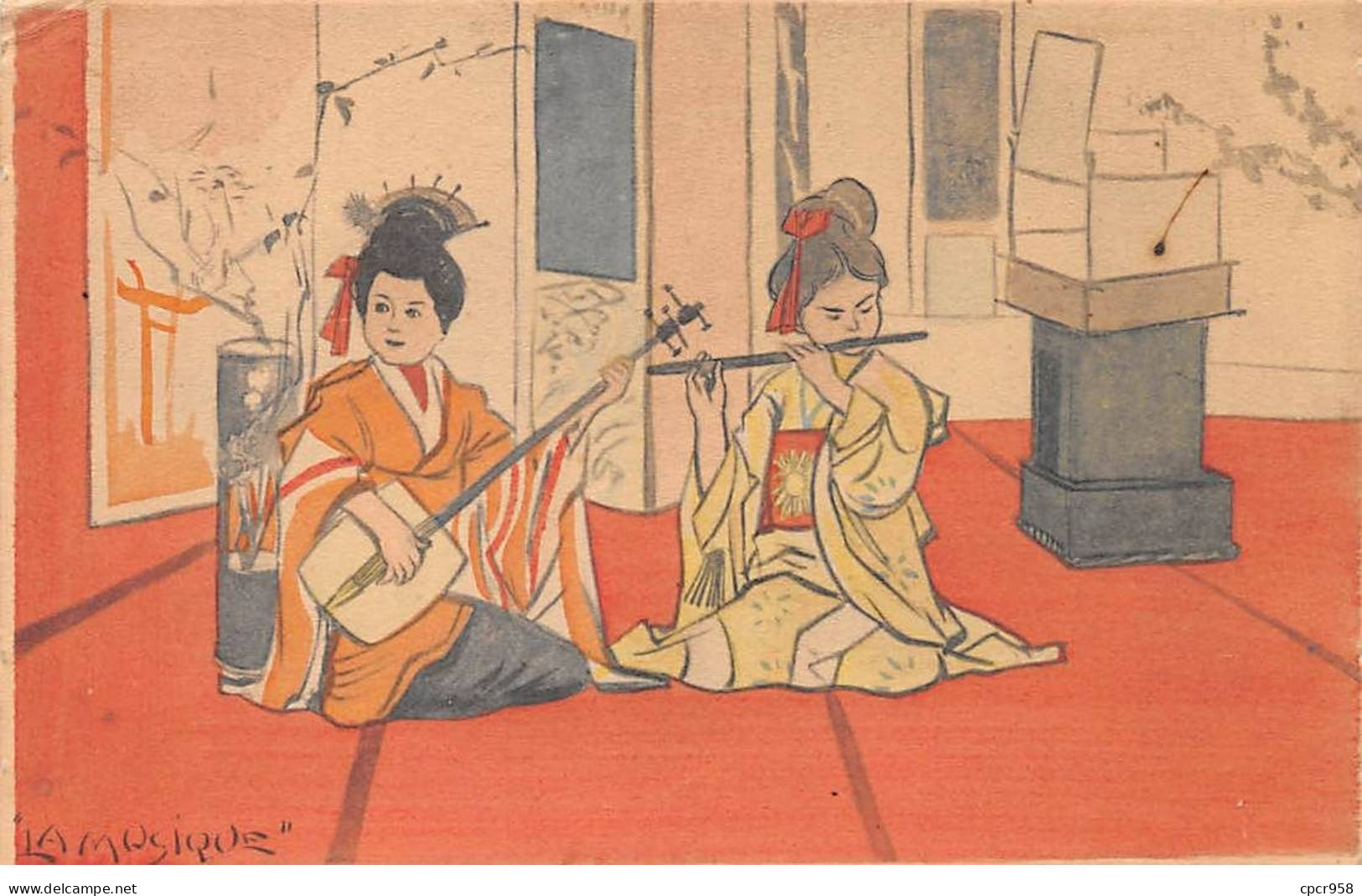 Illustrateur - N°85084 - R. Kirchner ??? - La Musique -Femmes En Kimonos Jouant De La Guitare Et De La Flûte Traversière - Kirchner, Raphael