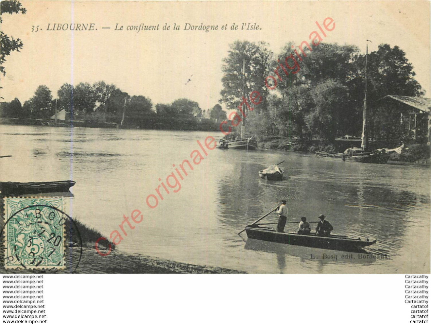 33.  LIBOURNE .  Le Confluent De La Dordogne Et De L'Isle . - Libourne