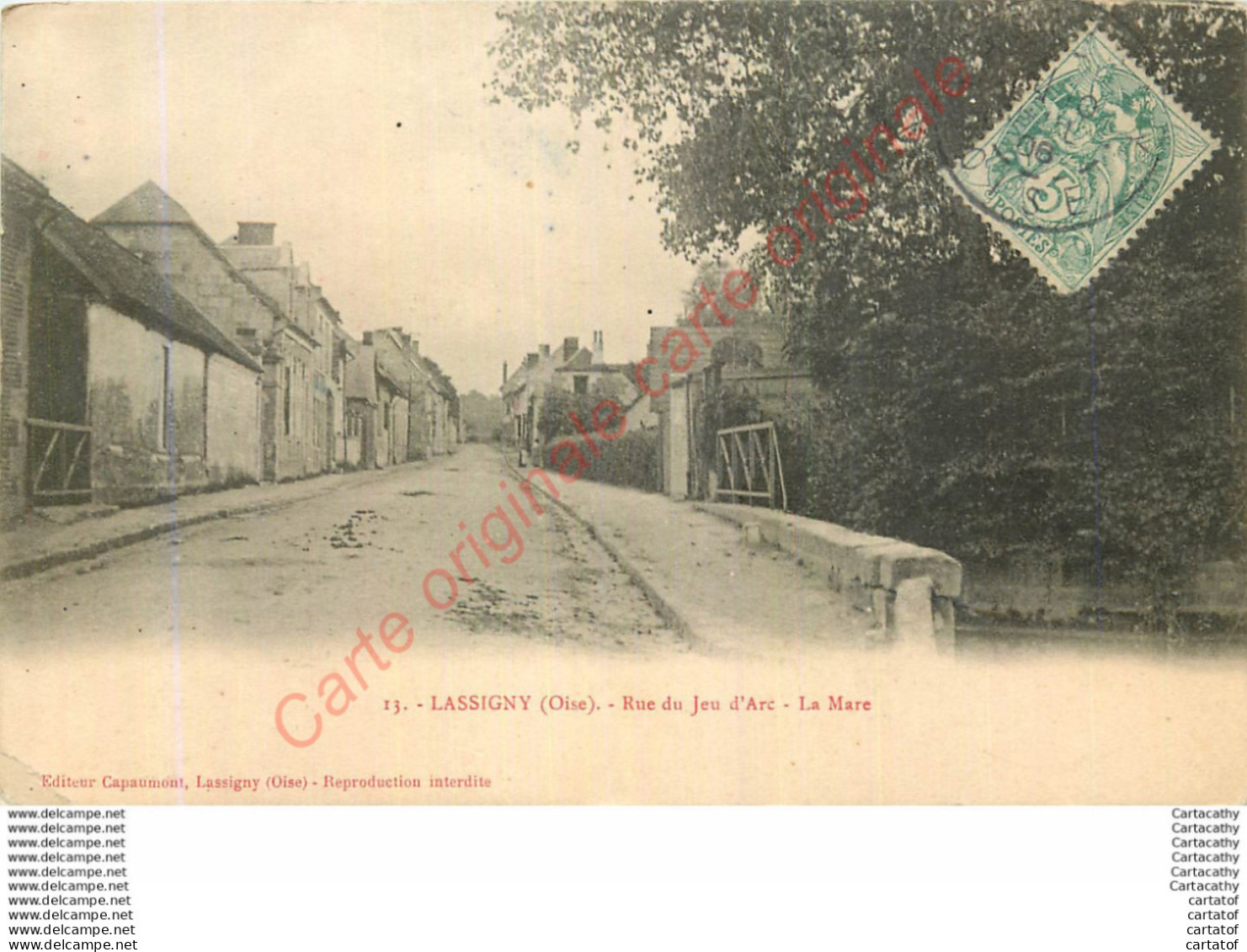 60.  LASSIGNY .  Rue Du Jeu D'Arc .  La Mare . - Lassigny