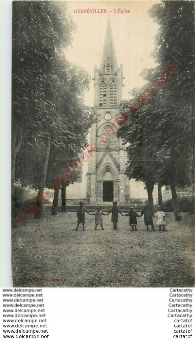 54.  GERBEVILLER .  L'Eglise .  CPA Animée . - Gerbeviller