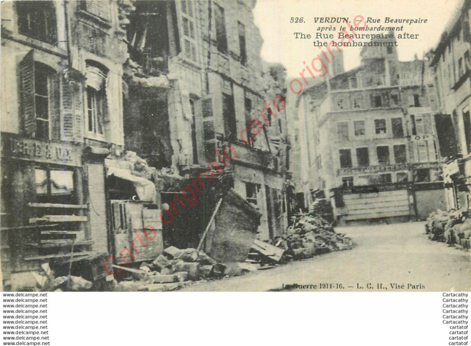 55.  VERDUN .  Rue Beaurepaire Après Le Bombardement . - Verdun