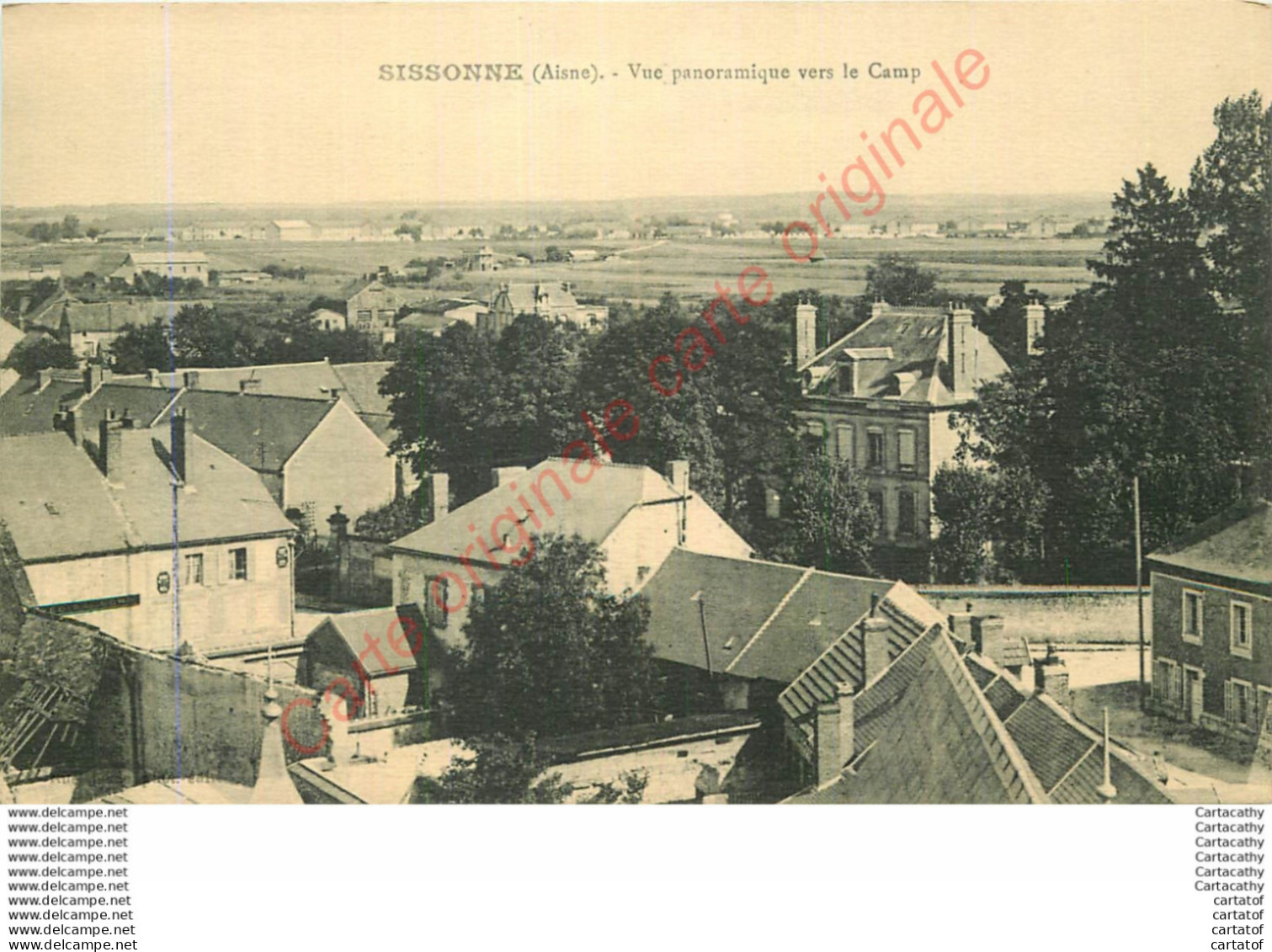 02.  SISSONNE .  Vue Panoramique Vers Le Camp . - Sissonne