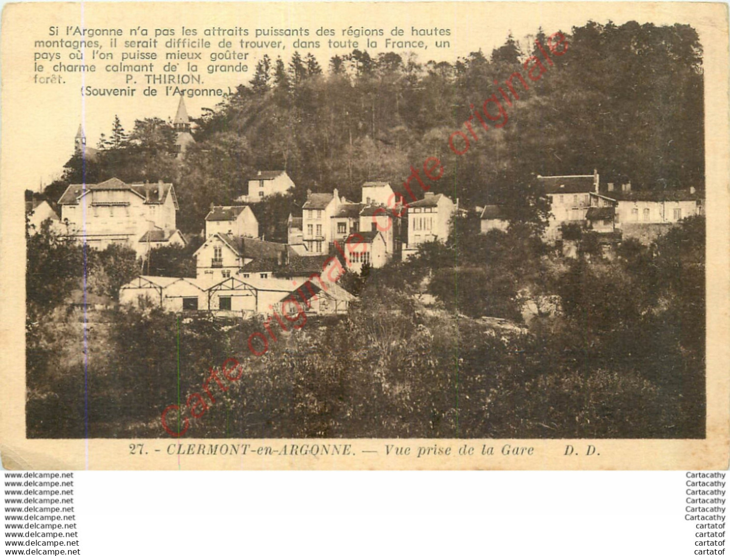 55.  CLERMONT EN ARGONNE .  Vue Prise De La Gare . - Clermont En Argonne