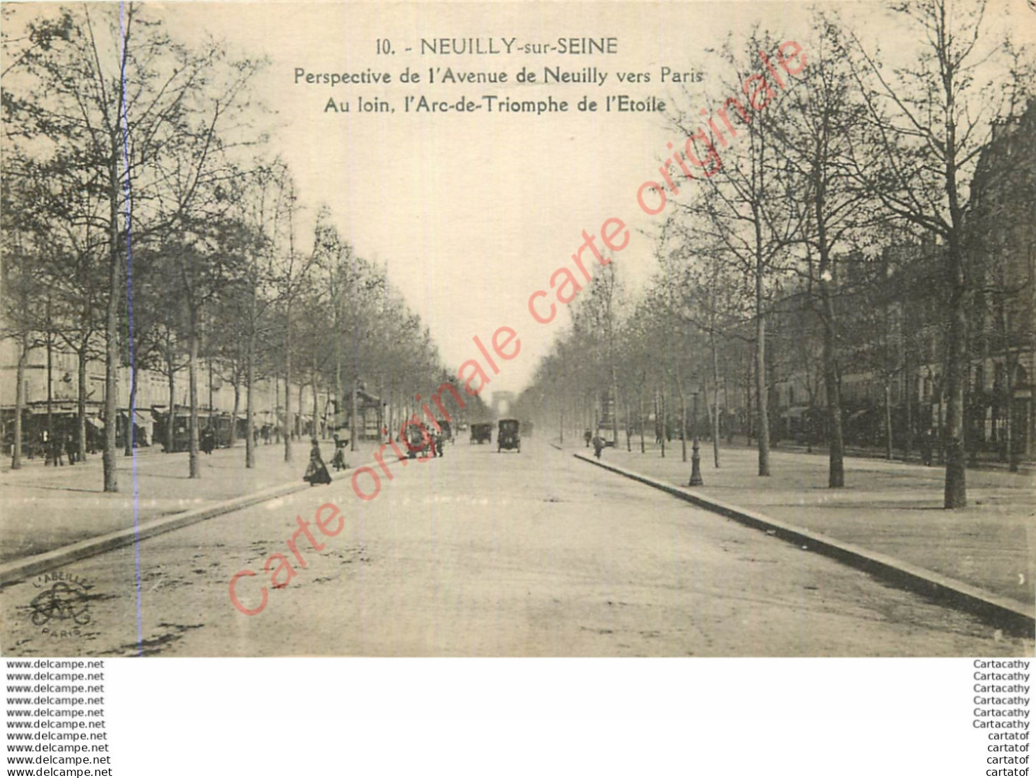 92.  NEUILLY SUR SEINE .  Perspective De L'Avenue De Neuilly Vers Paris . - Neuilly Sur Seine