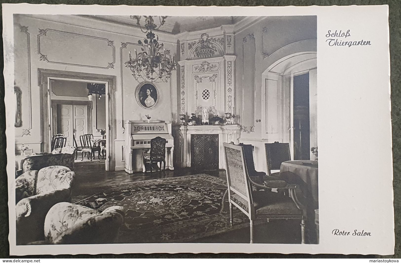 1954. Schloss Thiergarten Bei Bayreuth. Roter Salon. - Châteaux