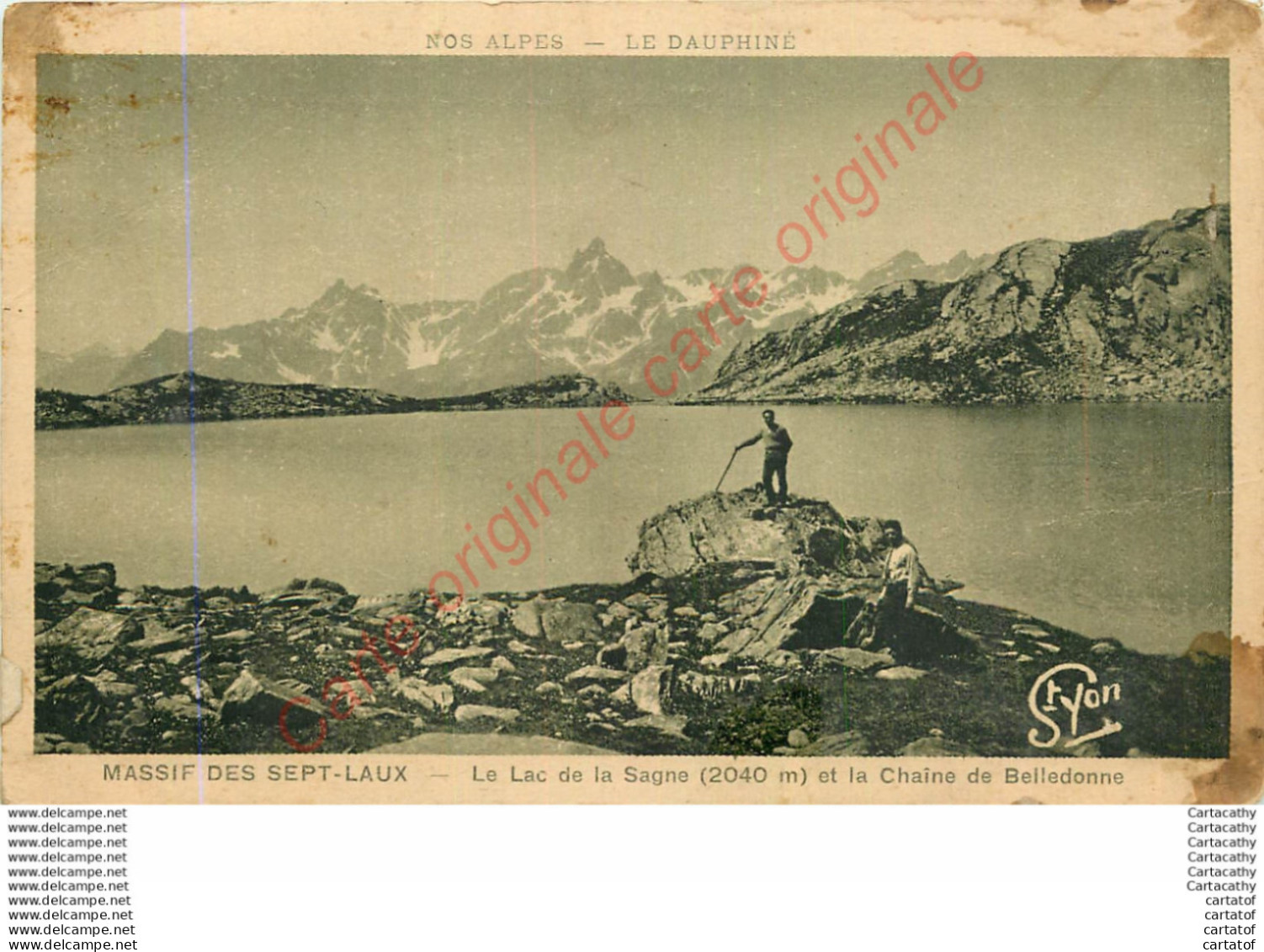 38.  MASSIF DES SEPT LAUX .  Le Lac De La Sagne Et La Chaine De Belledonne . - Autres & Non Classés