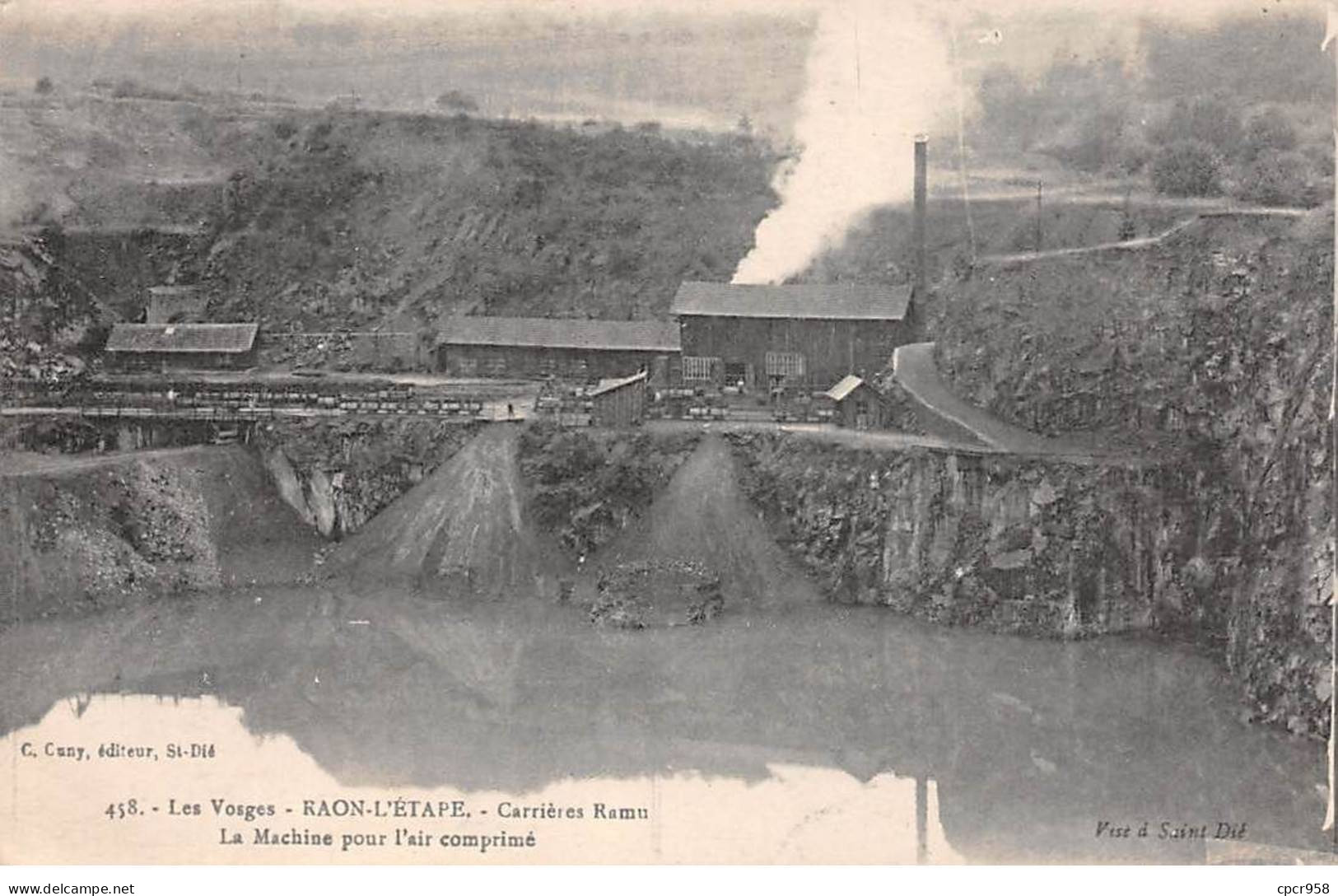 88-AM22616.Raon L'étape.N°458.Carrières Ramu.La Machine Pour L'air Comprimé.Mines - Raon L'Etape