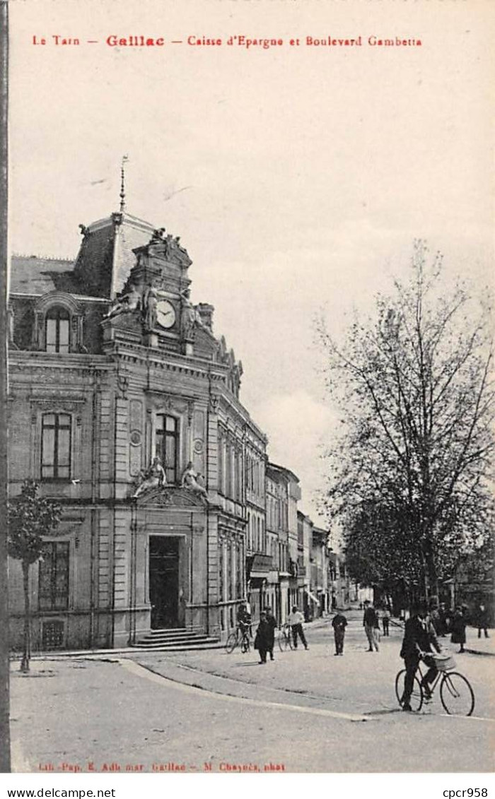 81-AM22535.Gaillac.Caisse D'Epargne Et Boulevard Gambetta - Gaillac