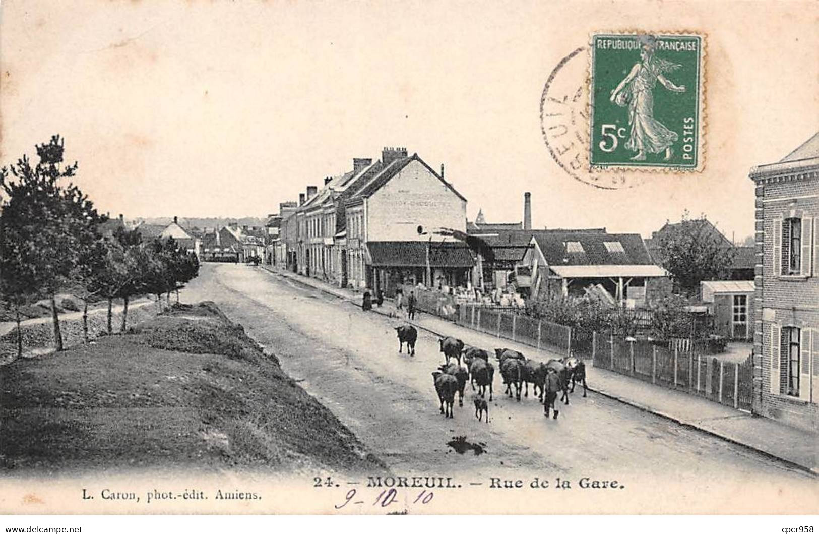 80-AM22494.Moreuil.N°24.Rue De La Gare - Moreuil