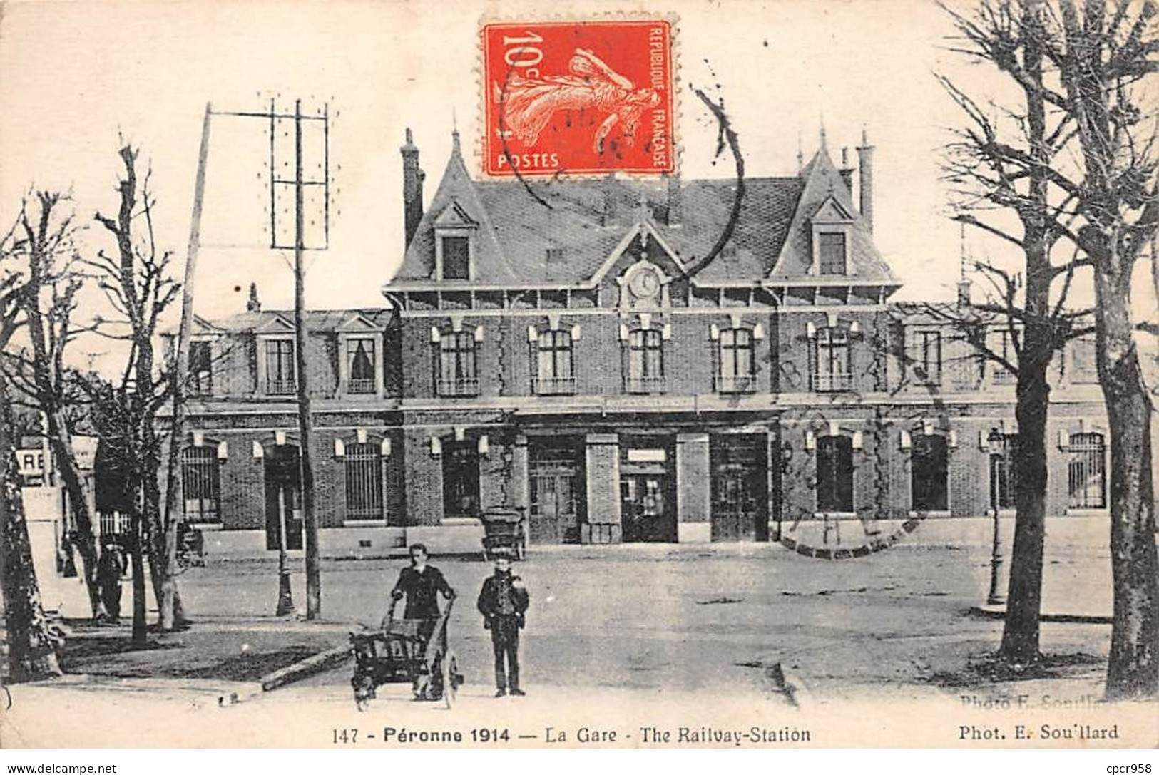 80-AM22478.Péronne.N°147.1914.La Gare - Peronne