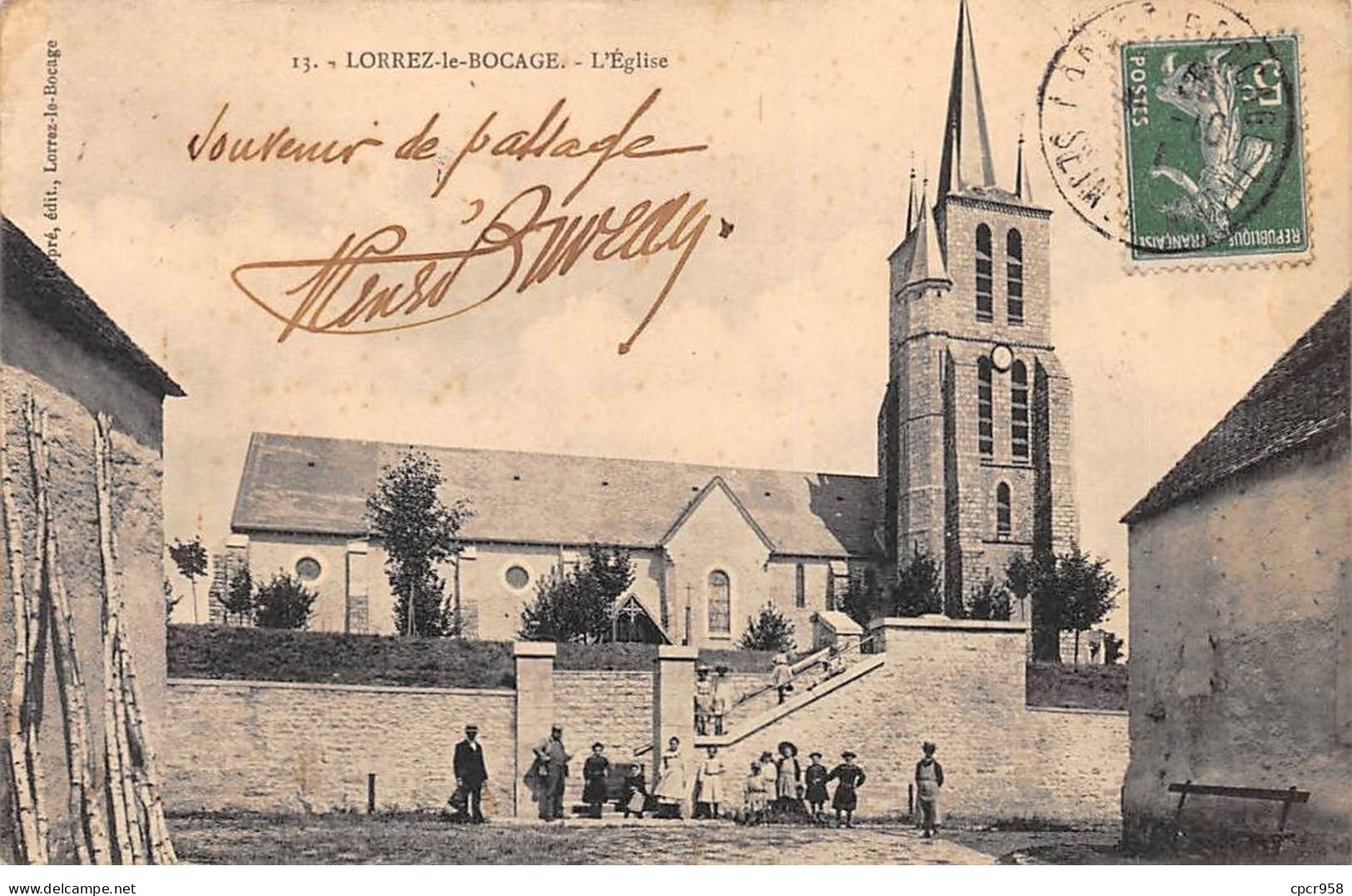 77-AM22452.Lorrez Le Bocage.N°13.Eglise - Lorrez Le Bocage Preaux