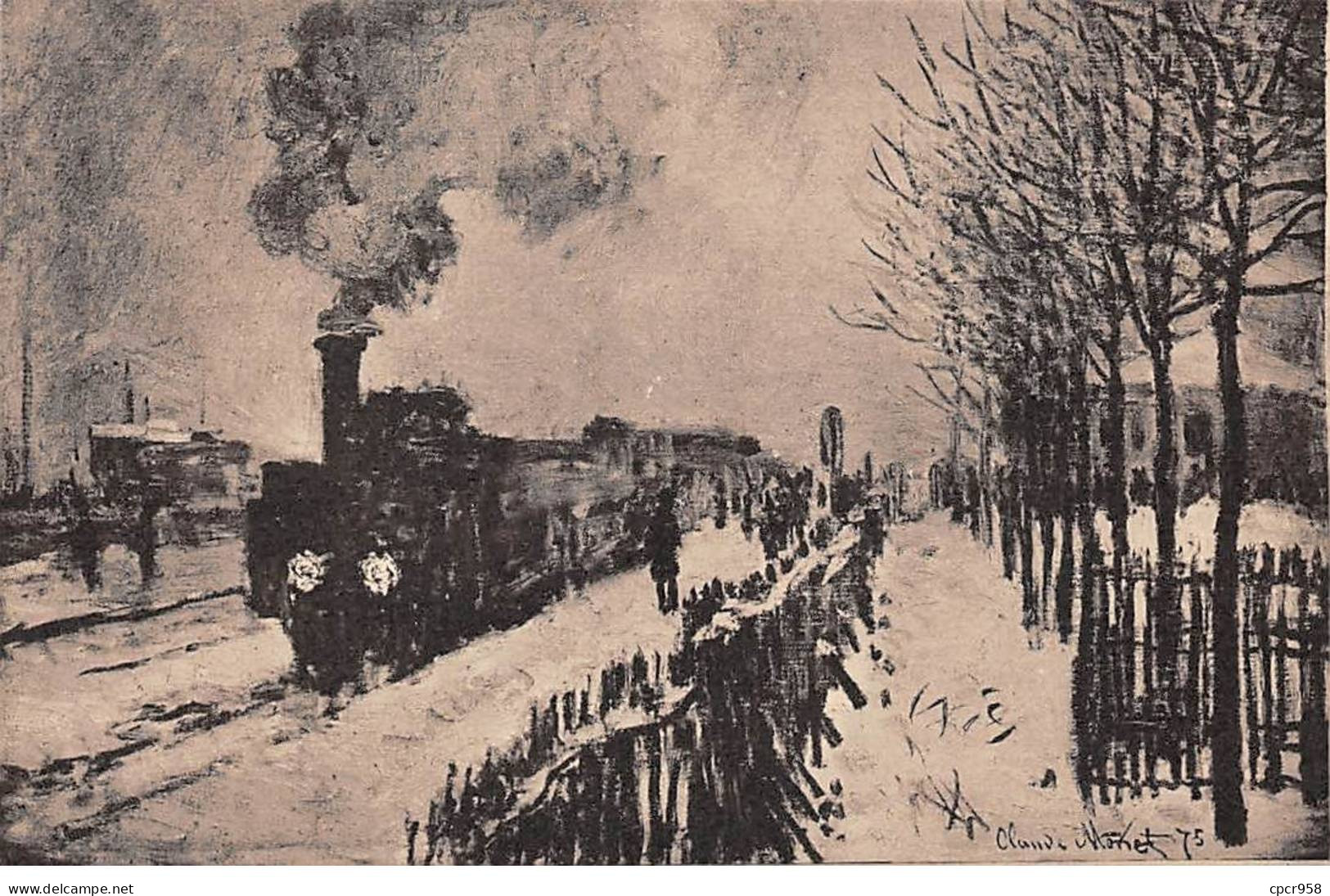 75016 - N°86104 - Musée Marmottan - L'Institut De France - Le Train Sous La Neige Par Claude Monet - Distrito: 16