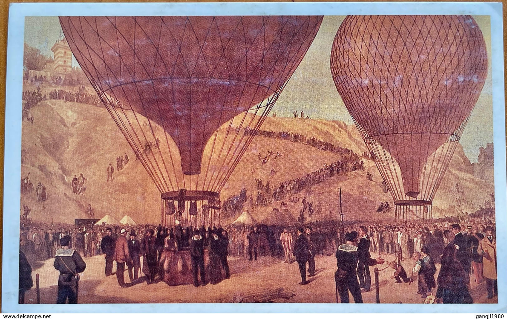 POSTCARD FRANCE STEGE OF PARIS 1870-71 66 BALLOONS CARRY 102 PASSENGER &2½ MILLION LETTERS - Luchtballon