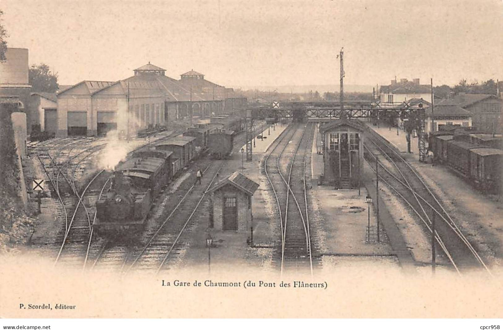 52-AM22349.Chaumont.La Gare (du Pont Des Flaneurs).Train - Chaumont